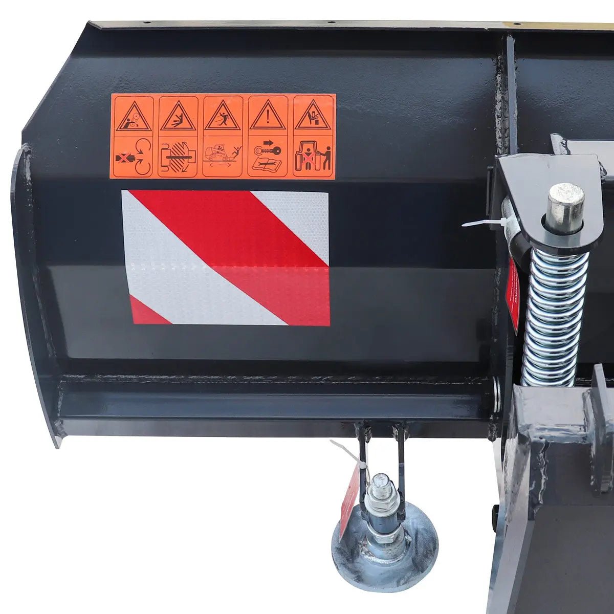 94″ Skid Steer Dozer Blade/Snow Plow Pusher, 30° Left & Right, Bolt-On Cutting Edge, Adjustable Skid Shoes, Universal Quick Mount, TMG-DB94