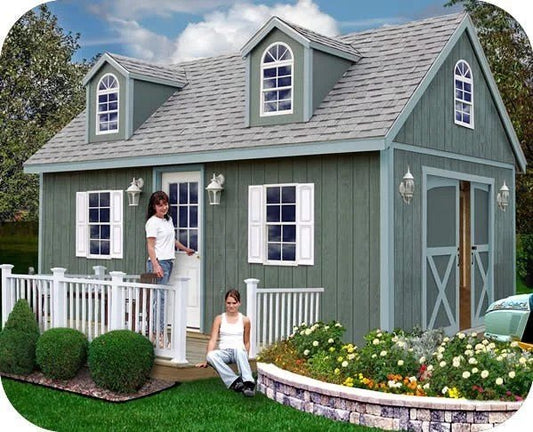 Best Barns Sheds & Storage Arlington 12′ x 16′ Wood Storage Shed Kit Installation Included