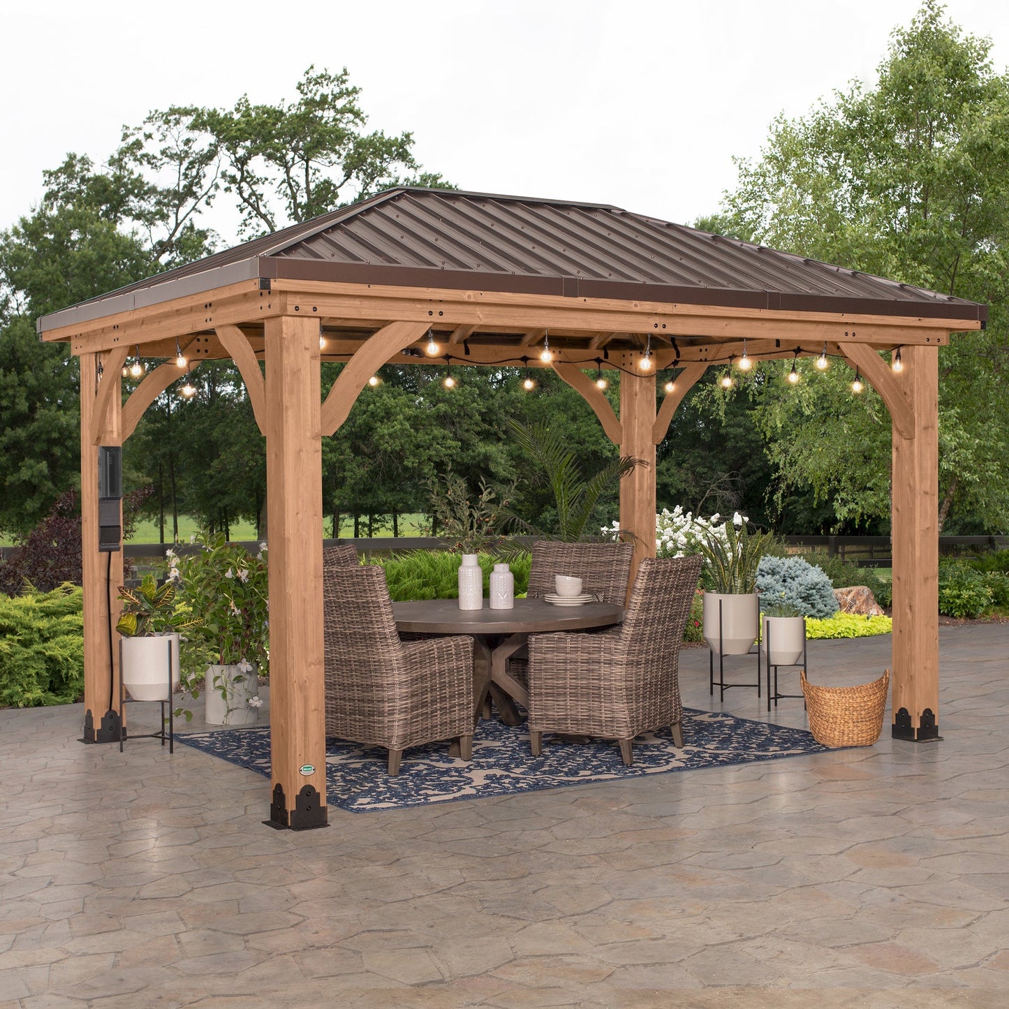 Cordova 14×10 Outdoor Gazebo with Steel Frame and Weather-Resistant Canopy