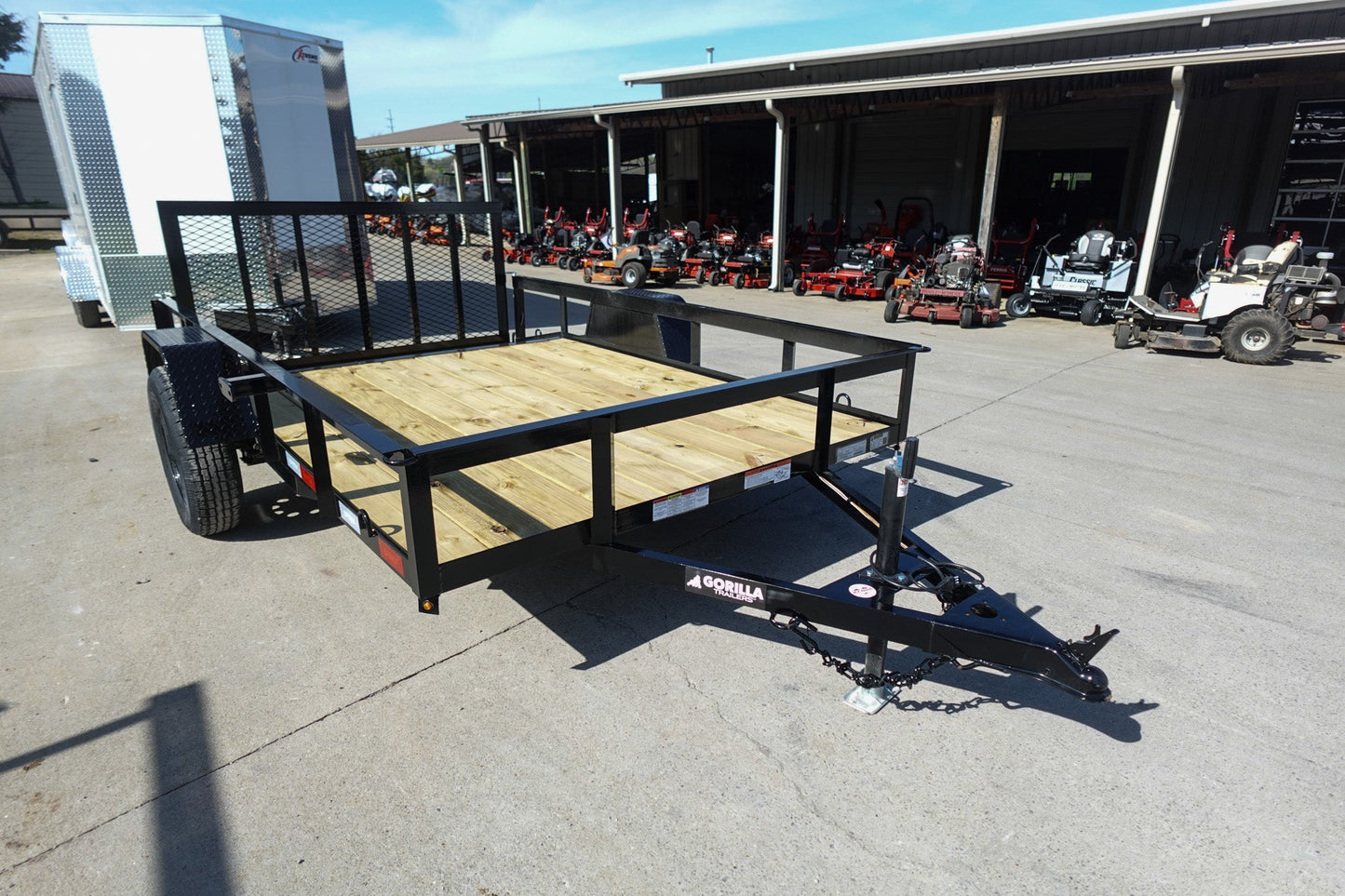 6′ 4″ x 10 Utility Trailer Dovetail Powder Coated With Gate 3,500lb Axle