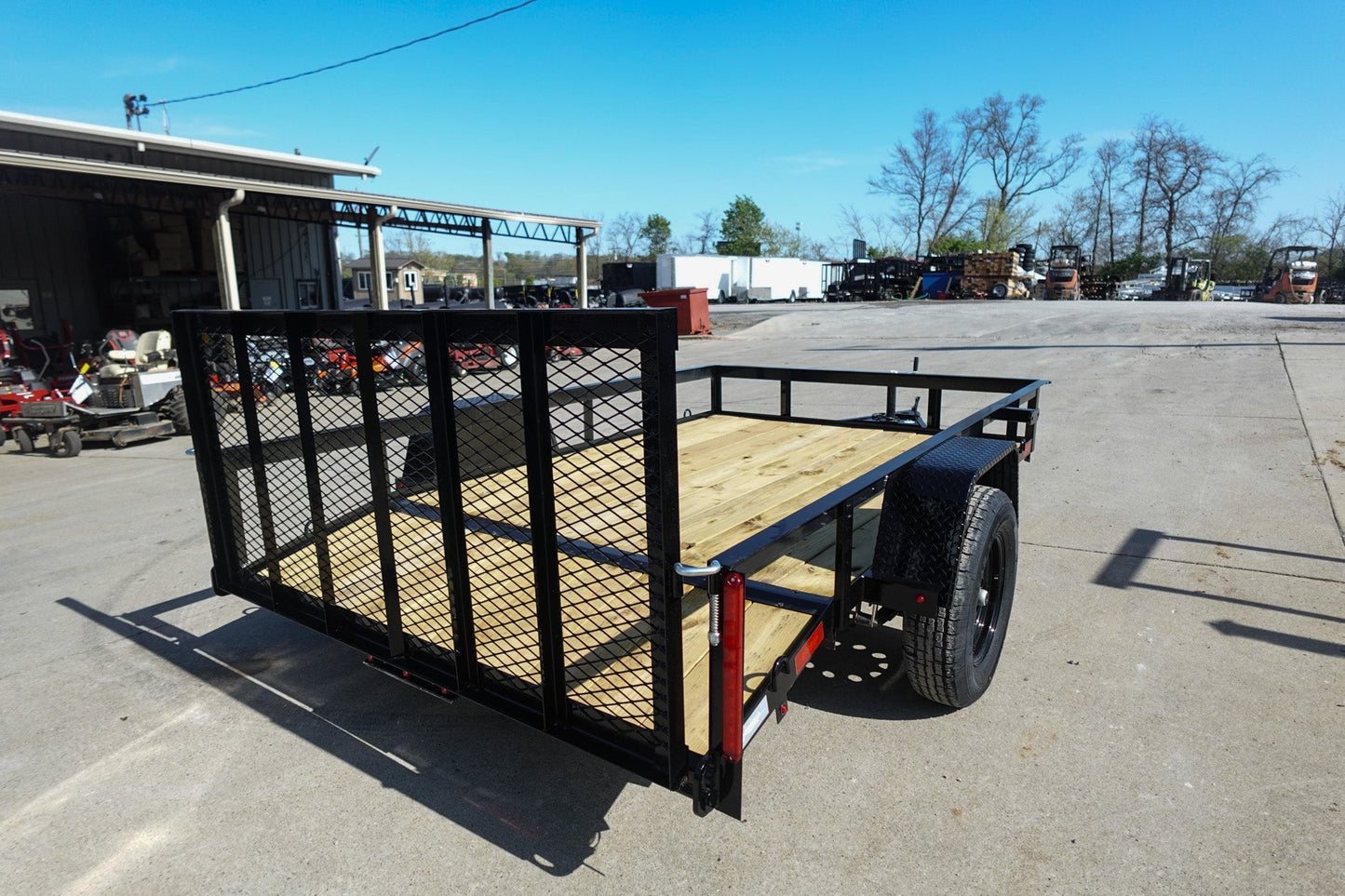 6′ 4″ x 10 Utility Trailer Dovetail Powder Coated With Gate 3,500lb Axle