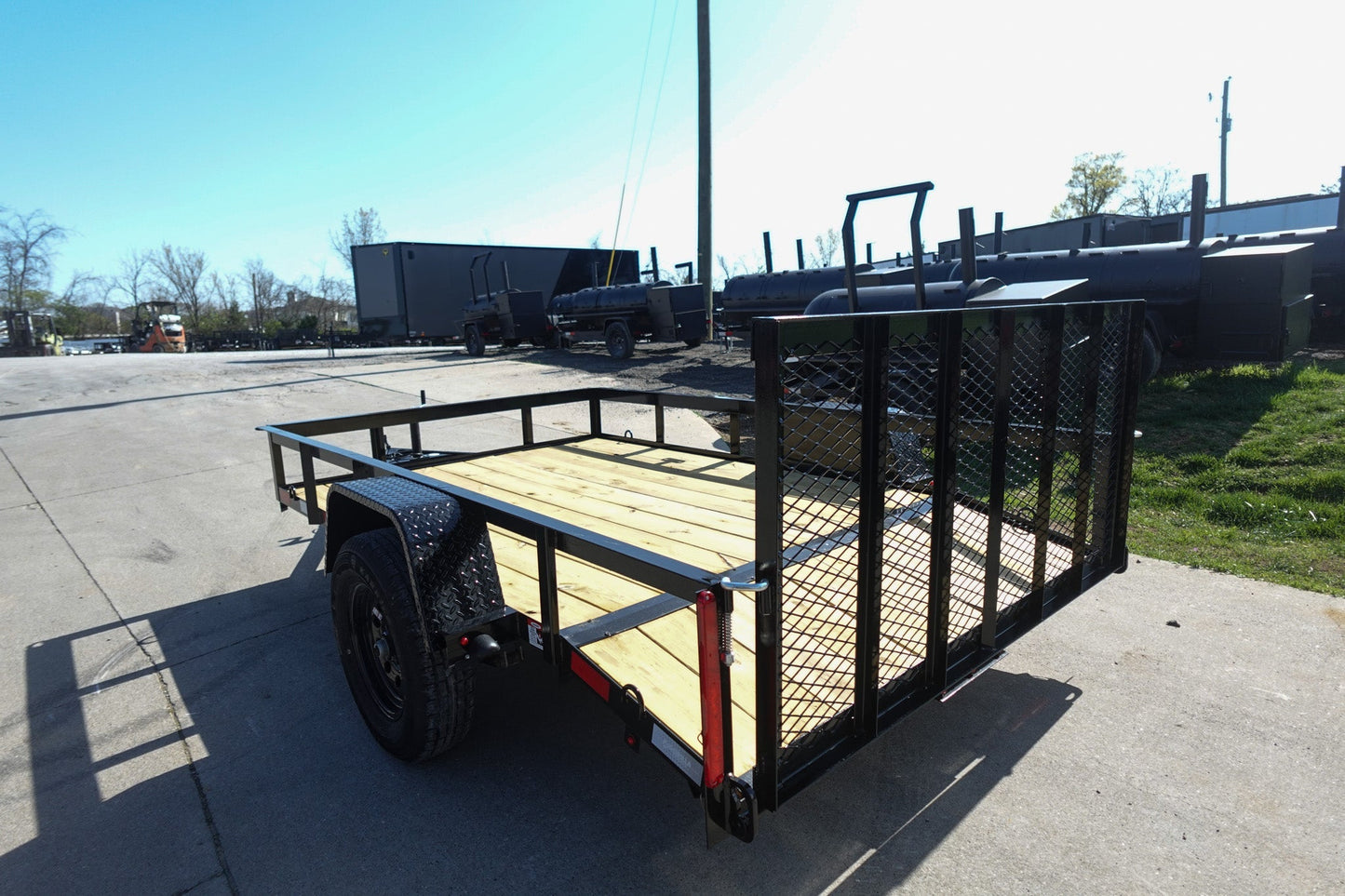 6′ 4″ x 10 Utility Trailer Dovetail Powder Coated With Gate 3,500lb Axle