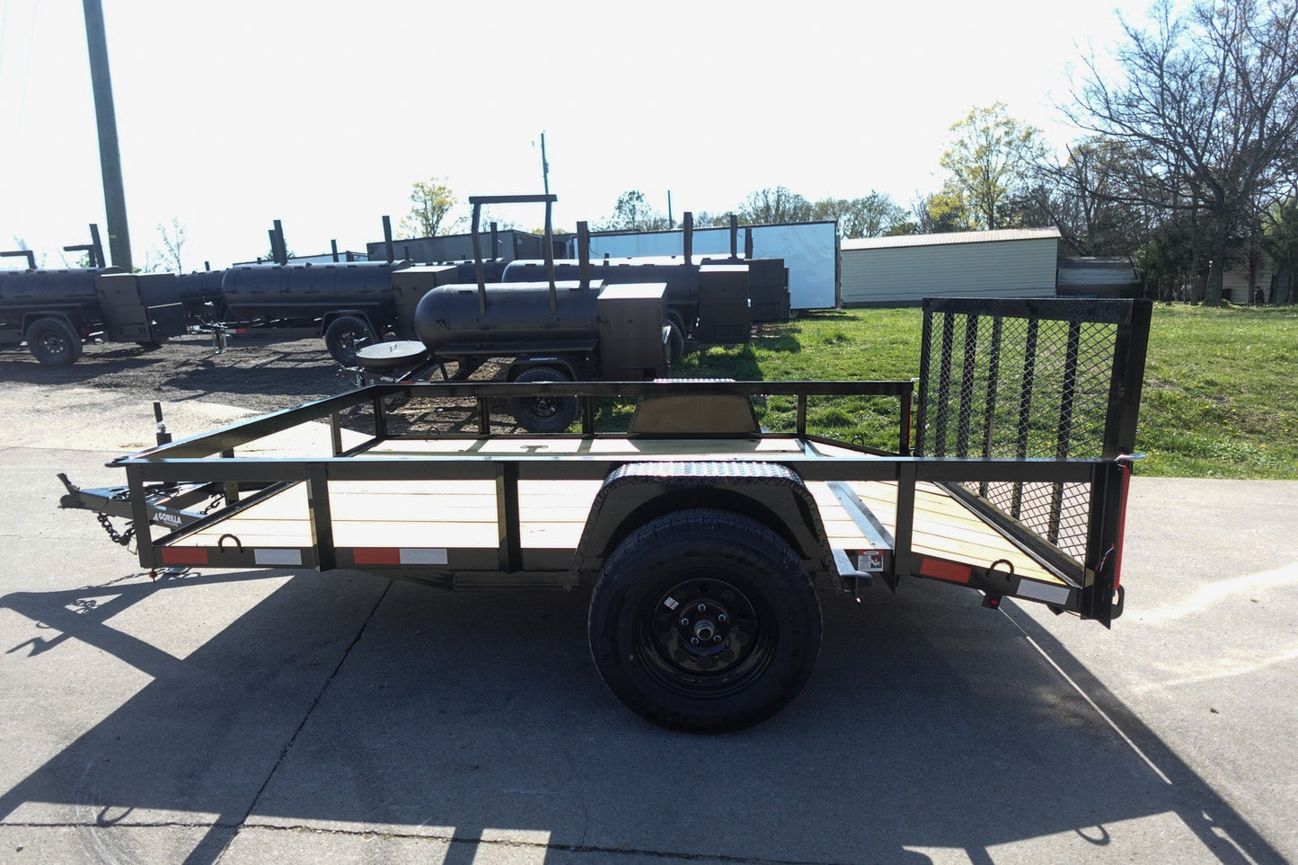6′ 4″ x 10 Utility Trailer Dovetail Powder Coated With Gate 3,500lb Axle