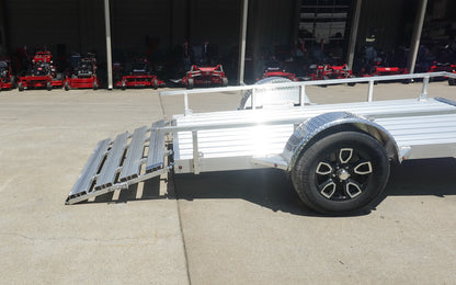 5′ x 10′ Aluminum Utility Trailer with Gate and Mag Wheels – 3500 lb Axle