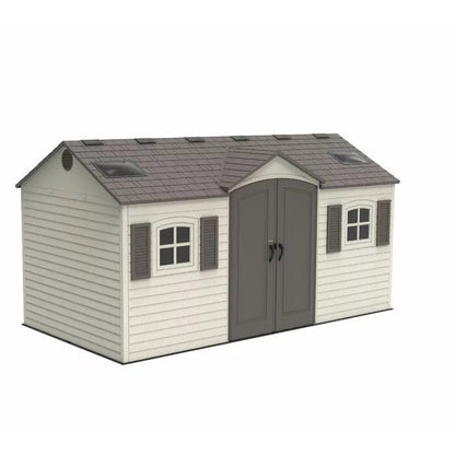Dual Entry 15 ft. W x 8 ft. D Plastic Storage Shed