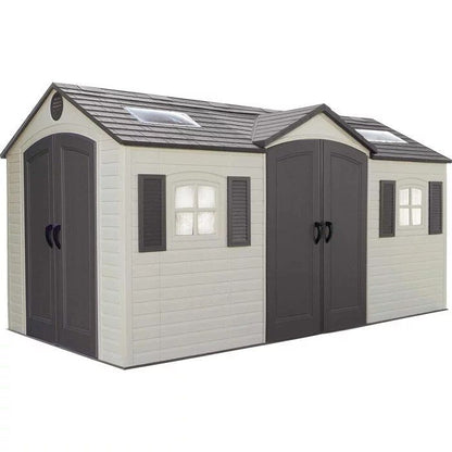 Dual Entry 15 ft. W x 8 ft. D Plastic Storage Shed