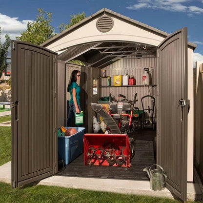 Dual Entry 15 ft. W x 8 ft. D Plastic Storage Shed