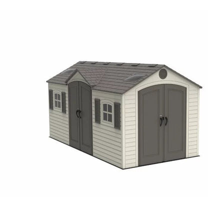 Dual Entry 15 ft. W x 8 ft. D Plastic Storage Shed