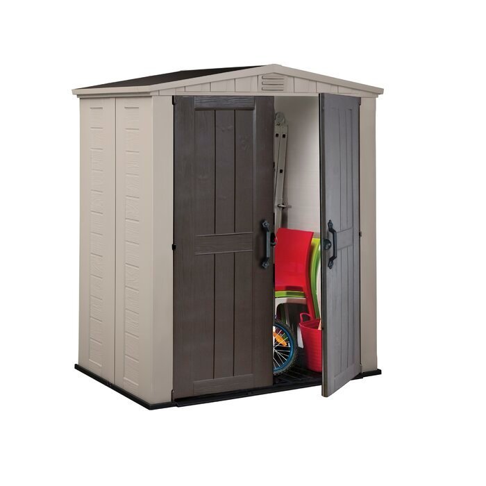 Factor 6 x 3 FT Strong Storage Shed Made Of Extremely Durable Resin And Reinforced with Steel