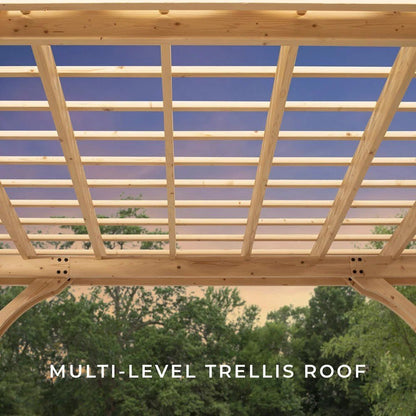 14X10 FAIRHAVEN PERGOLA NATURAL