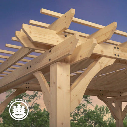 14X10 FAIRHAVEN PERGOLA NATURAL