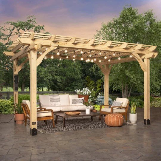 14X10 FAIRHAVEN PERGOLA NATURAL