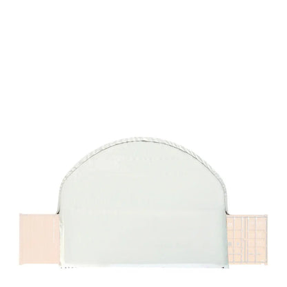 Front & Back End Wall Kit, Custom Cut for TMG-DT4041C Dual Truss Container Shelter, Front Winch Roll-up Door, Steel Man Door, 21 oz PVC, TMG-DT40CFB