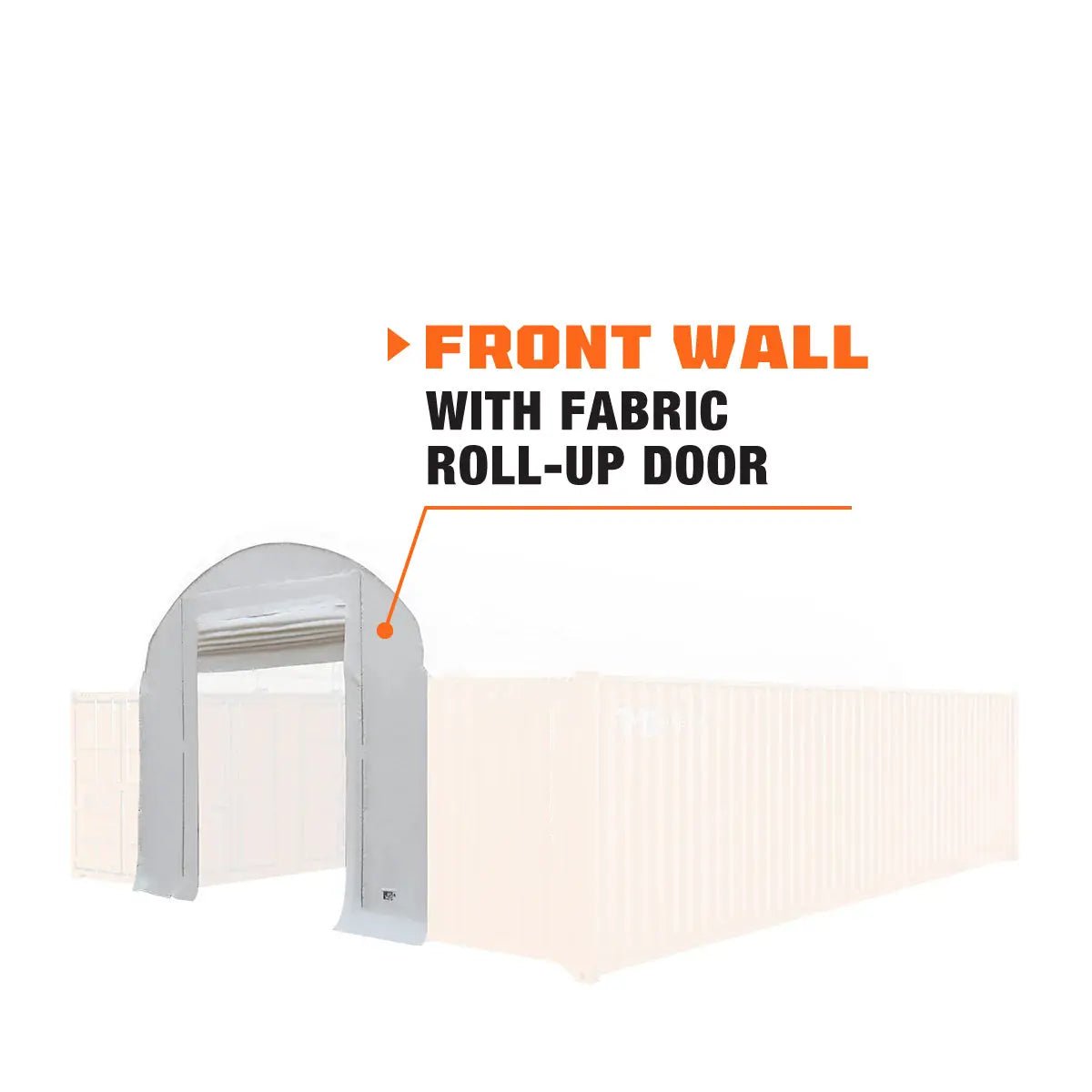 Front End Wall Kit, Compatible with TMG-DT2041CV container shelters installed with the high cube containers (9’6″), TMG-DT20FW9V