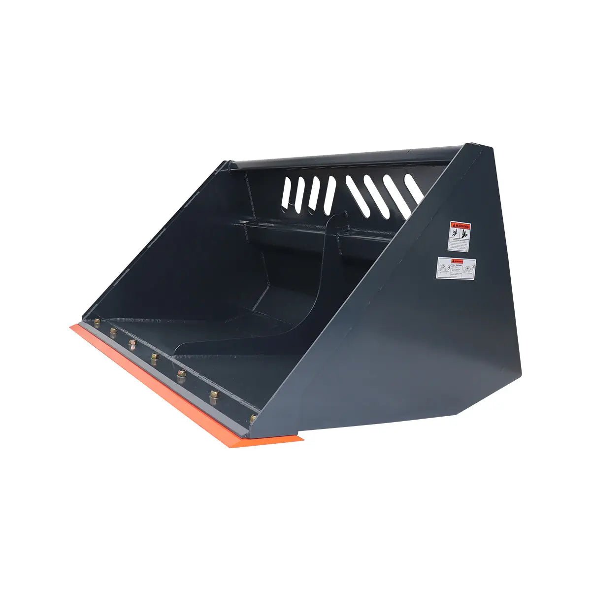 Heavy-Duty 60″ Skid Steer Snow/Mulch Bucket, Bolt-On Cut Edge, 1500-lb Weight Capacity, Universal Quick Mount, TMG-SN60