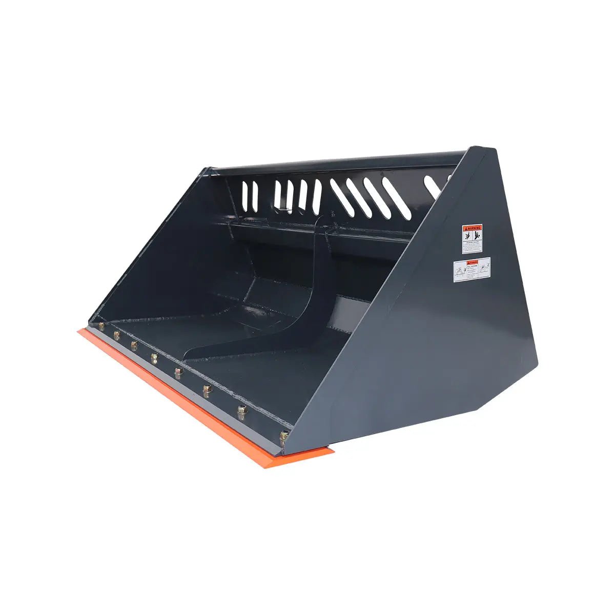 Heavy-Duty 72″ Skid Steer Snow/Mulch Bucket, Bolt-On Cut Edge, 1500-lb Weight Capacity, Universal Quick Mount, TMG-SN72