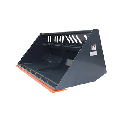 Heavy-Duty 72″ Skid Steer Snow/Mulch Bucket, Bolt-On Cut Edge, 1500-lb Weight Capacity, Universal Quick Mount, TMG-SN72