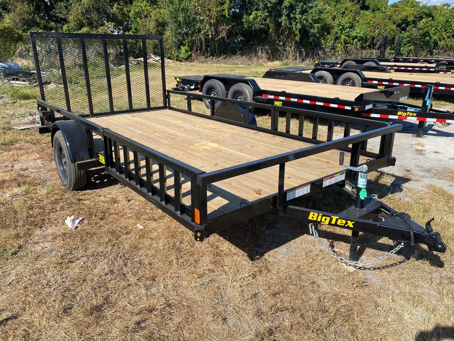 Big Tex 35SA-14BKRSX Single Axle ATV Trailer  83″x14′  Black