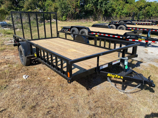 Big Tex 35SA-14BKRSX Single Axle ATV Trailer  83″x14′  Black