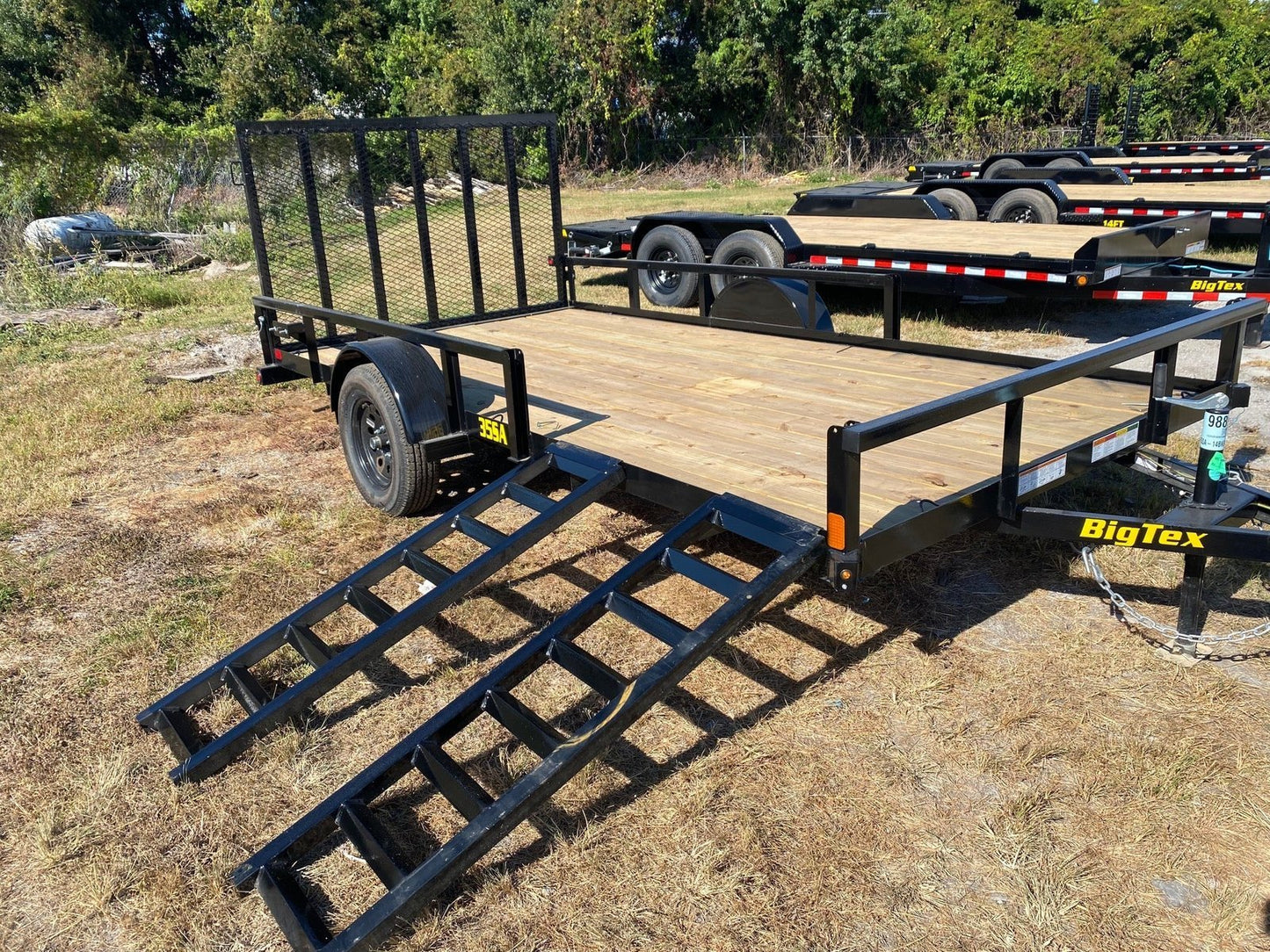 Big Tex 35SA-14BKRSX Single Axle ATV Trailer  83″x14′  Black