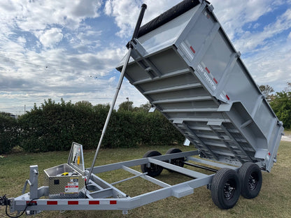 U-DUMP Low Profile Dump Trailer | 83″X14’X48″ | Telescopic | 831414T-48-LP