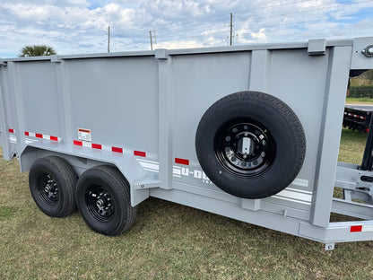 U-DUMP Low Profile Dump Trailer | 83″X14’X48″ | Telescopic | 831414T-48-LP