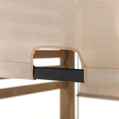 SummerCove 11 ft. x 10 ft. Tan Cedar Frame Wood Pergola with Adjustable Canopy