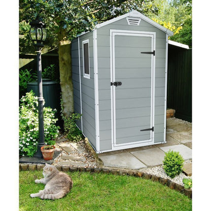 Keter Manor 4 ft. W x 6 ft. D Vertical Resin Outdoor Storage Shed Ideal For Patio