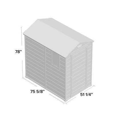 Keter Manor 4 ft. W x 6 ft. D Vertical Resin Outdoor Storage Shed Ideal For Patio