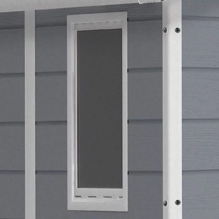 Keter Manor 4 ft. W x 6 ft. D Vertical Resin Outdoor Storage Shed Ideal For Patio Installation Included