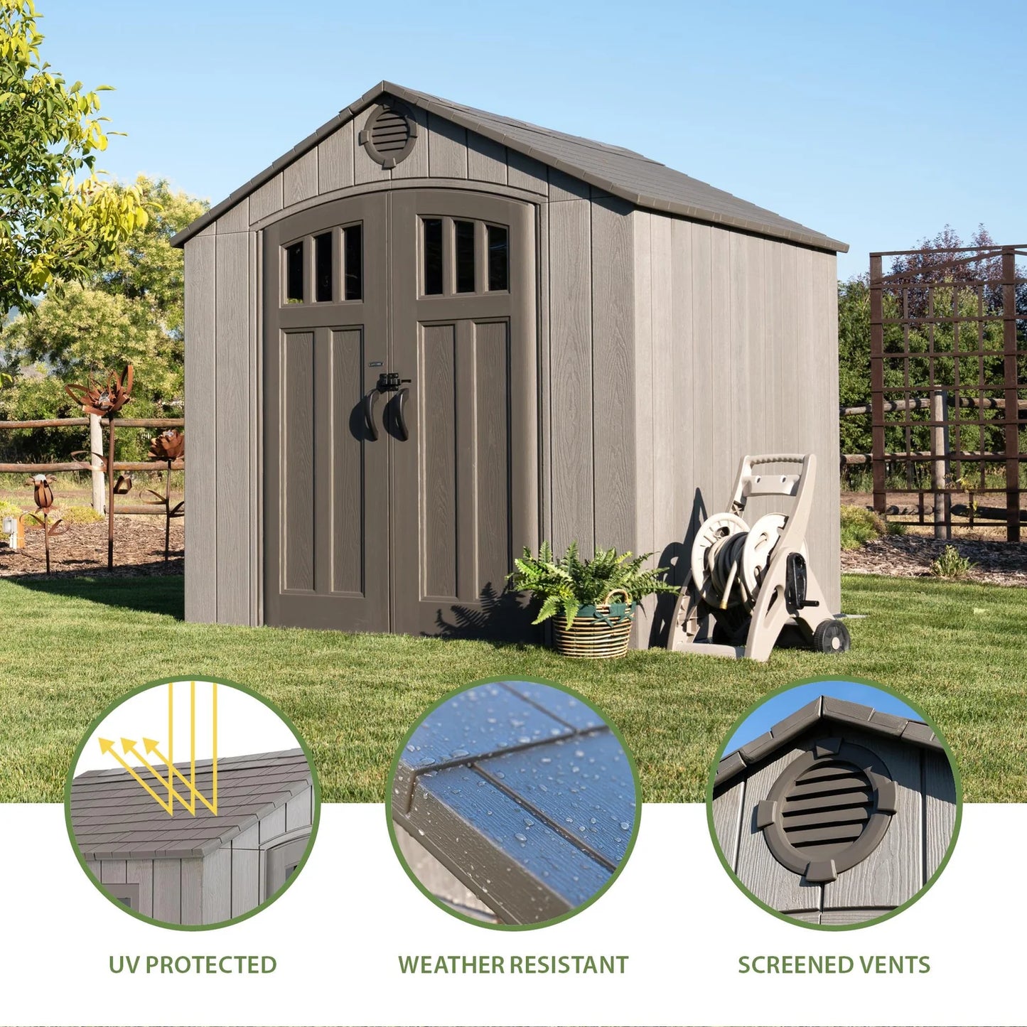 Lifetime 8 Ft x 7.5 Ft Outdoor Storage Shed