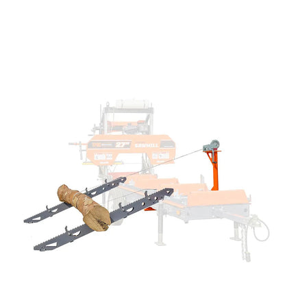 Log Loading Ramp Kit for Sawmill Trailer PSM27, Mast/Boom, 70″ Ramp Length, 3800-lb Load Capacity, TMG-PSM27-Lramp