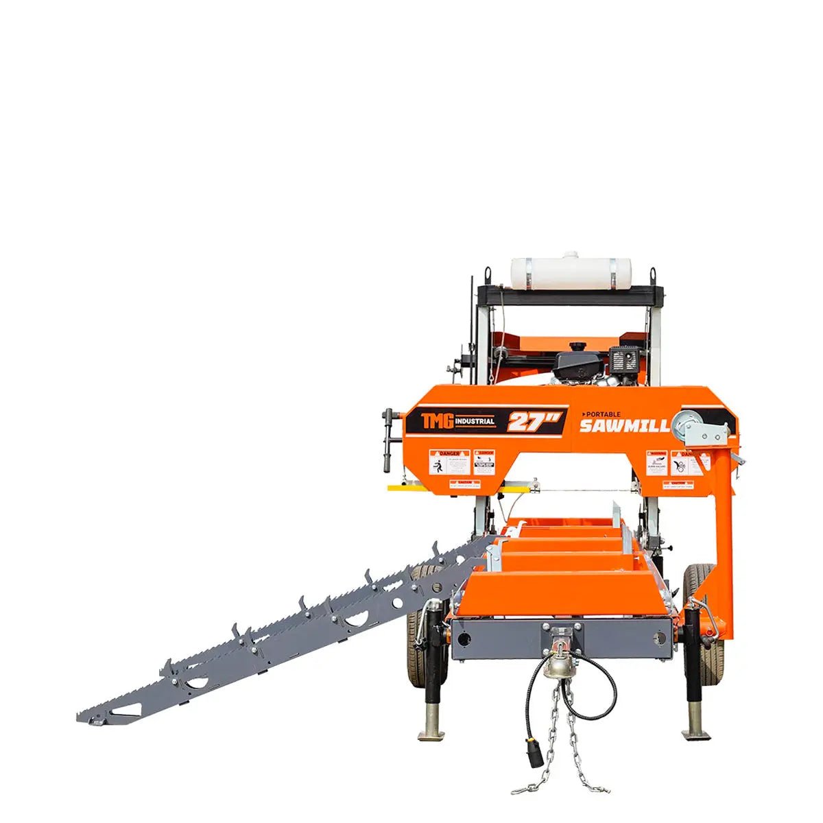 Log Loading Ramp Kit for Sawmill Trailer PSM27, Mast/Boom, 70″ Ramp Length, 3800-lb Load Capacity, TMG-PSM27-Lramp