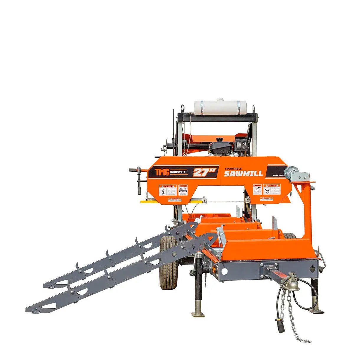 Log Loading Ramp Kit for Sawmill Trailer PSM27, Mast/Boom, 70″ Ramp Length, 3800-lb Load Capacity, TMG-PSM27-Lramp