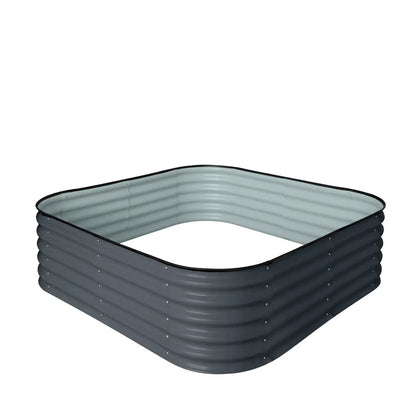 Metal Raised Garden Bed Kit, 9-In-1 Modular Design, 18″ Tall, Galvanized & Powder Coated, Rubber Edging, TMG-MGB96