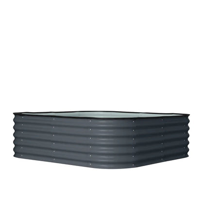 Metal Raised Garden Bed Kit, 9-In-1 Modular Design, 18″ Tall, Galvanized & Powder Coated, Rubber Edging, TMG-MGB96