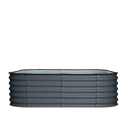 Metal Raised Garden Bed Kit, 9-In-1 Modular Design, 18″ Tall, Galvanized & Powder Coated, Rubber Edging, TMG-MGB96