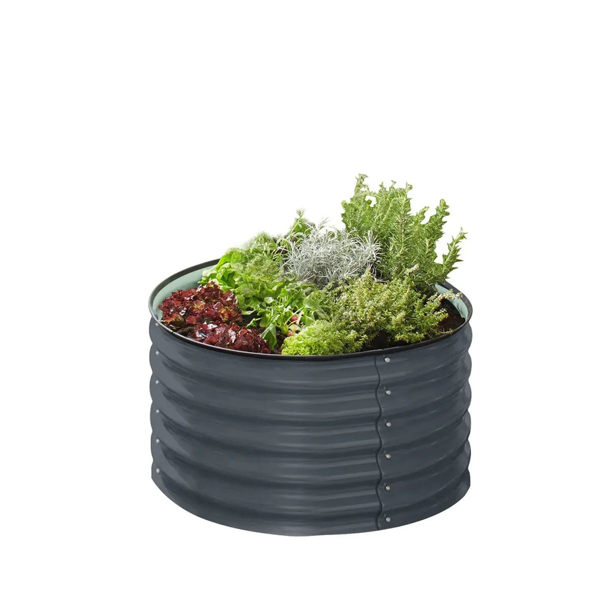 Metal Raised Garden Bed Kit, 9-In-1 Modular Design, 18″ Tall, Galvanized & Powder Coated, Rubber Edging, TMG-MGB96