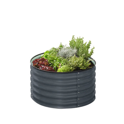 Metal Raised Garden Bed Kit, 9-In-1 Modular Design, 18″ Tall, Galvanized & Powder Coated, Rubber Edging, TMG-MGB96