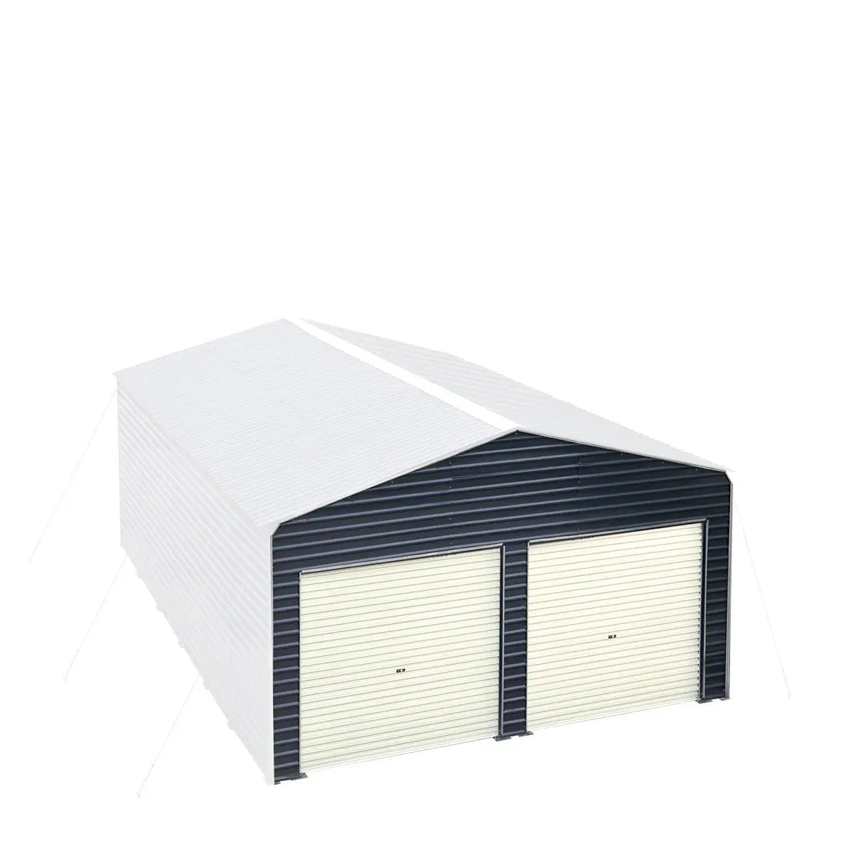 Metal Shed Carport Add-On Package Kit For TMG-MSC2020F And TMG-MSC2030F , Front Wall w/Roll Up Doors & Back Wall, TMG-MSC20-RD12