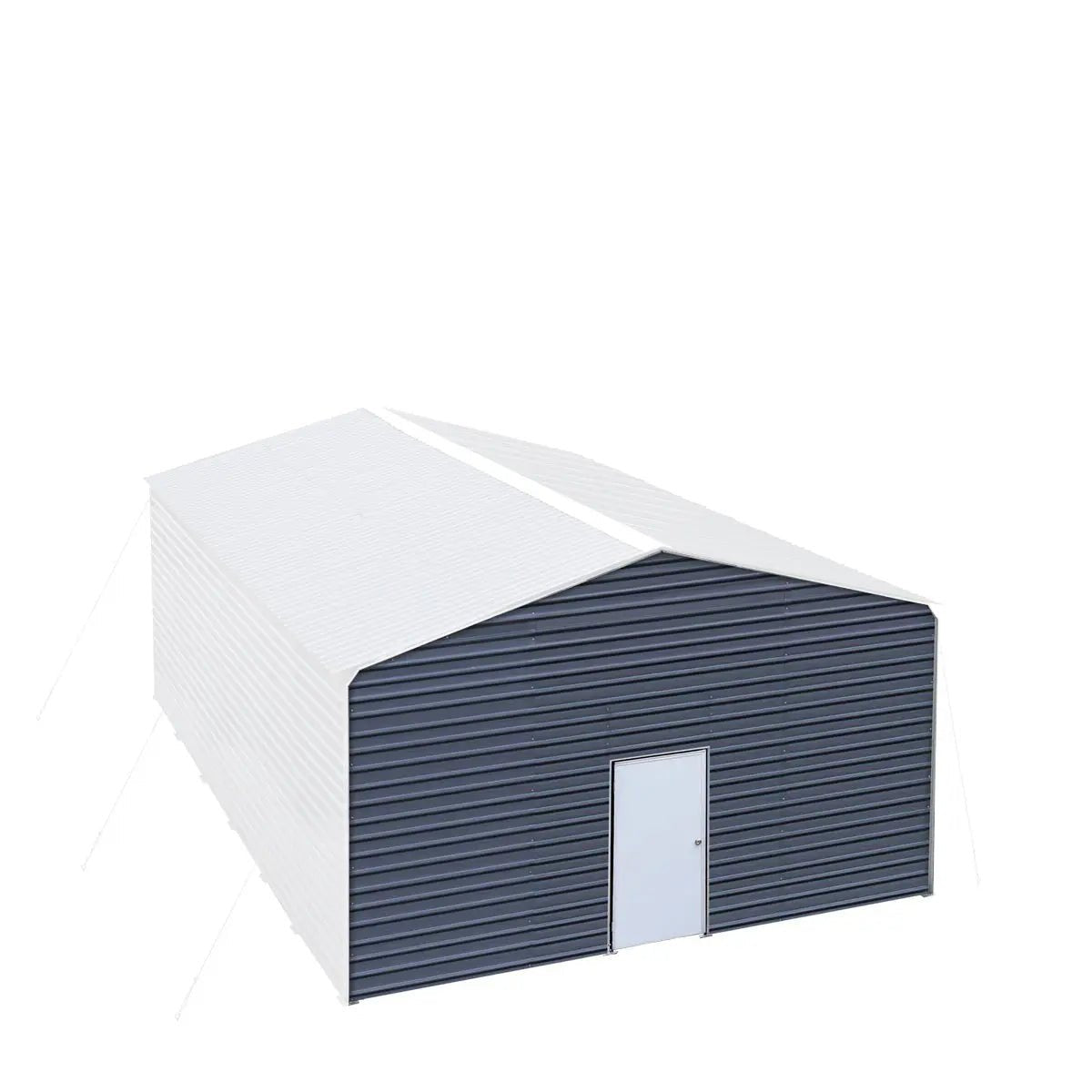 Metal Shed Carport Add-On Package Kit For TMG-MSC2020F And TMG-MSC2030F , Front Wall w/Roll Up Doors & Back Wall, TMG-MSC20-RD12