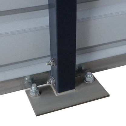 Metal Shed Carport Add-On Package Kit For TMG-MSC2020F And TMG-MSC2030F , Front Wall w/Roll Up Doors & Back Wall, TMG-MSC20-RD12