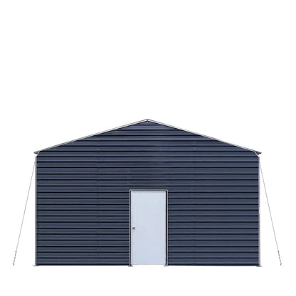 Metal Shed Carport Add-On Package Kit For TMG-MSC2020F And TMG-MSC2030F , Front Wall w/Roll Up Doors & Back Wall, TMG-MSC20-RD12