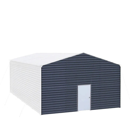 Metal Shed Carport Add-On Package Kit For TMG-MSC2020F And TMG-MSC2030F , Front Wall w/Roll Up Doors & Back Wall, TMG-MSC20-RD12