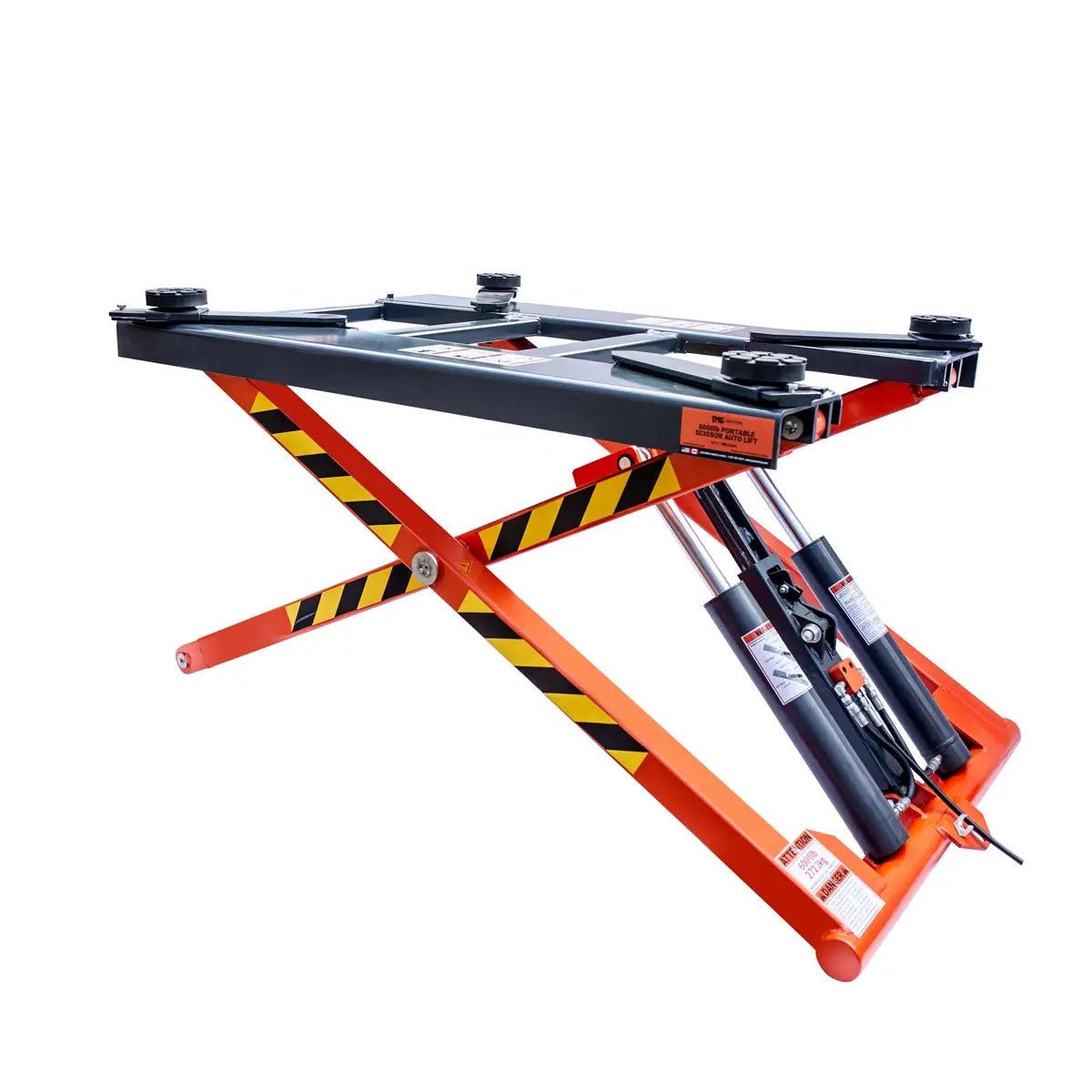 Mid-Rise Portable Automotive Scissor Lift, 6000 lb Lift Capacity, 48″ Lift Height, Single-Point Lock Release, TMG-ALS61
