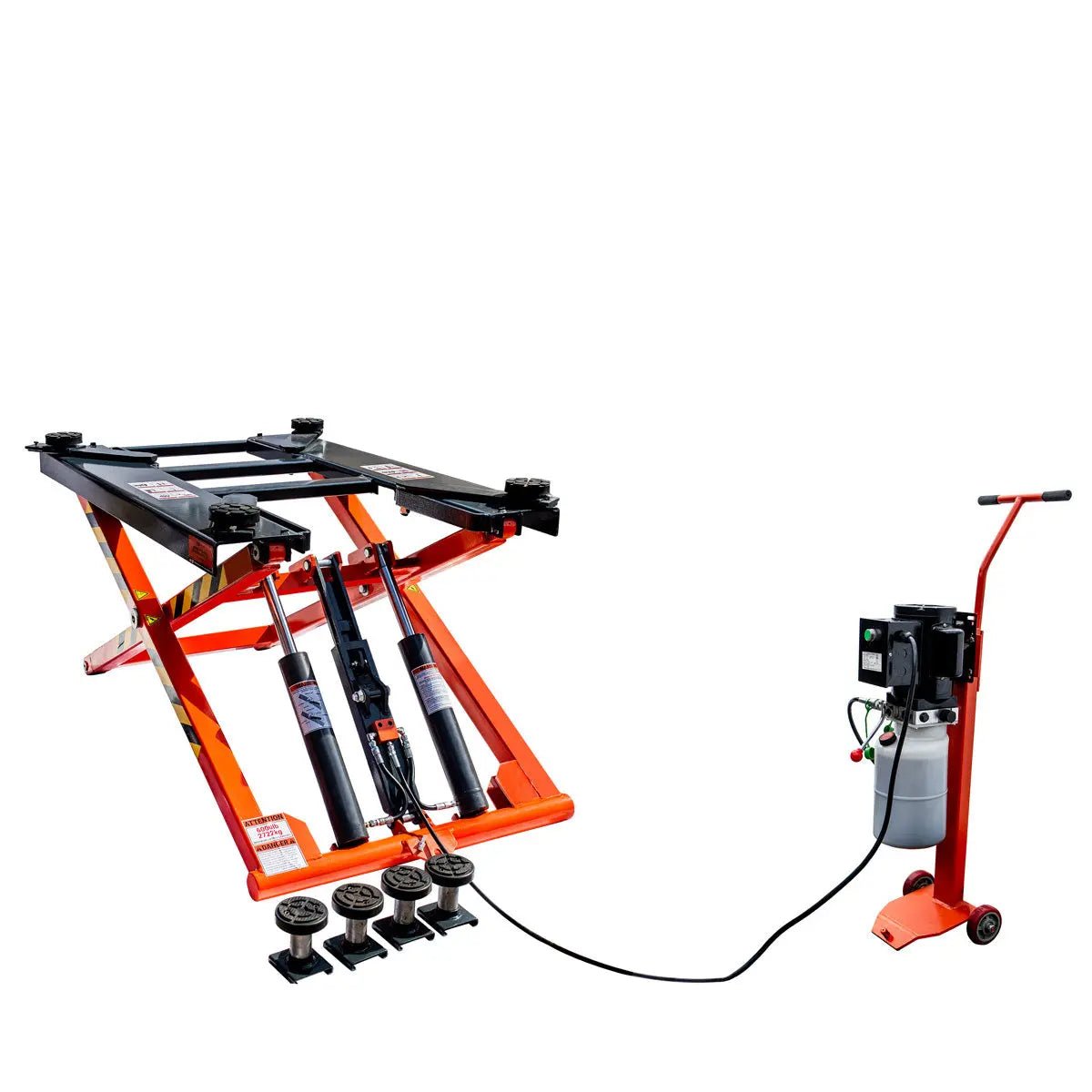 Mid-Rise Portable Automotive Scissor Lift, 6000 lb Lift Capacity, 48″ Lift Height, Single-Point Lock Release, TMG-ALS61