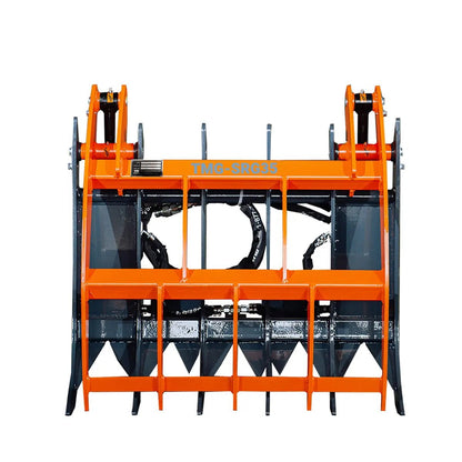 Mini Skid Steer Root Rake Grapple, 35″ Working Width, 2200-lb Capacity, Toro Style Mount Plate, TMG-SRG35