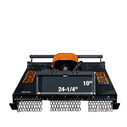 Mini Skid Steer Rotary Brush Cutter, 42″ Cut Width, 2-½” Capacity, Hydraulic Motor, Toro Style Mount Plate,TMG-SBC42