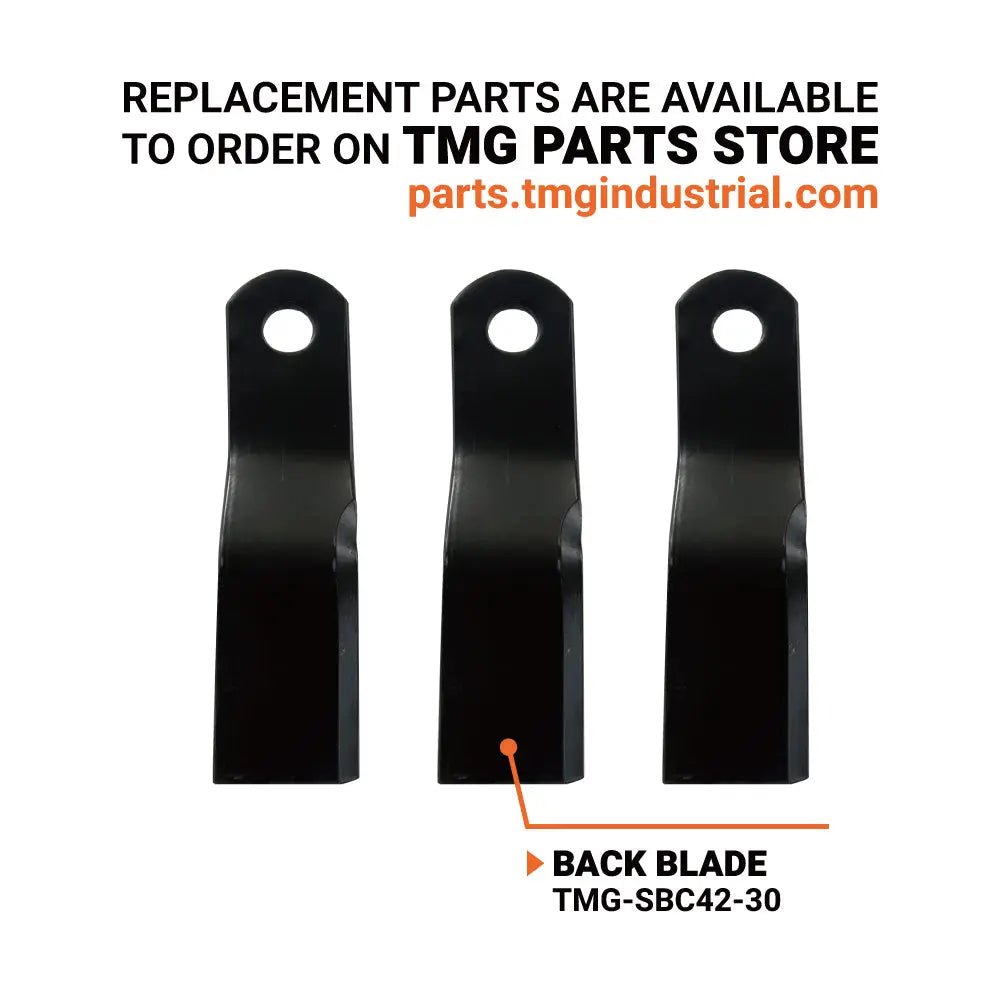 Mini Skid Steer Rotary Brush Cutter, 42″ Cut Width, 2-½” Capacity, Hydraulic Motor, Toro Style Mount Plate,TMG-SBC42