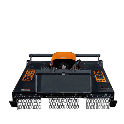 Mini Skid Steer Rotary Brush Cutter, 42″ Cut Width, 2-½” Capacity, Hydraulic Motor, Toro Style Mount Plate,TMG-SBC42